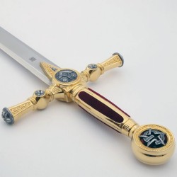 Masonic Sword, gold (stainless steel) Marto Toledo - hilt detail