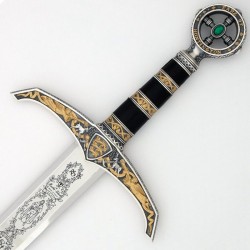 Espada Robin Hood, plata (acero inoxidable) Marto Toledo - empuñadura