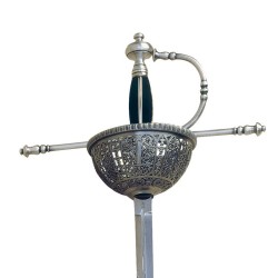 Espada Tizona Española Calada, plata (acero inoxidable) Marto Toledo - empuñadura