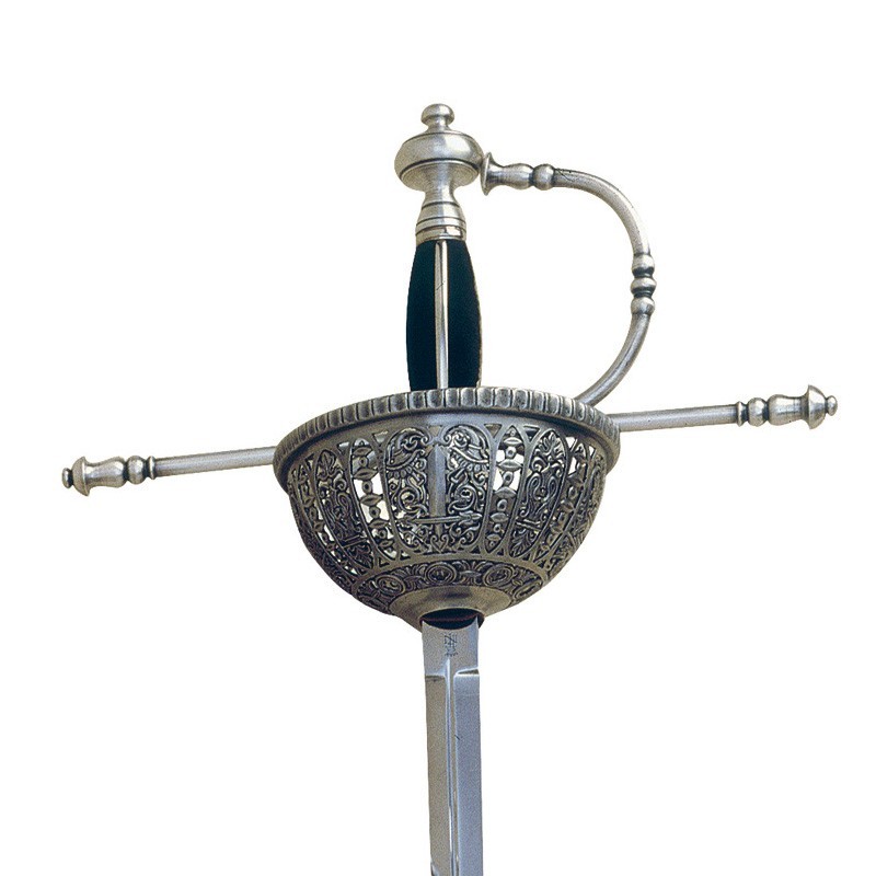 Espada Tizona Española Calada, plata (acero inoxidable) Marto Toledo - empuñadura