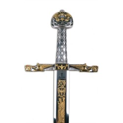 Charlemagne Sword – Limited Edition, gold and silver (stainless steel) Marto Toledo - hilt detail