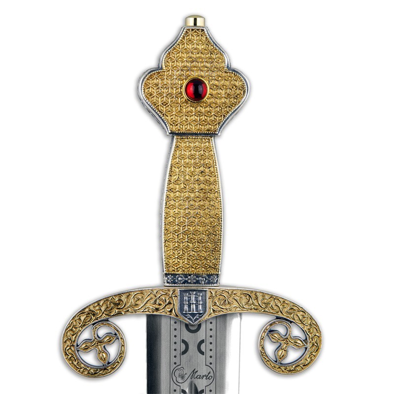 Alfonso X Sword – Limited Edition, gold and silver (stainless steel) Marto Toledo - hilt detail