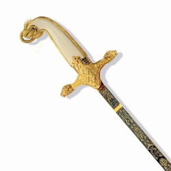 Spanish Army General’s Sword, gold-plated brass (stainless steel) Marto Toledo - hilt detail