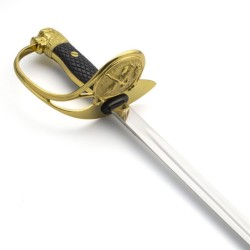 Sable de Oficial de la Guardia Civil, latón dorado (acero inoxidable) Marto Toledo - empuñadura