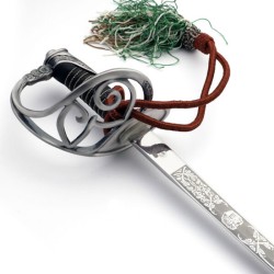 Sable de la Ertzaintza de España, latón plateado (acero inoxidable) Marto Toledo - empuñadura