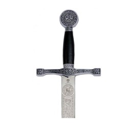 Espada Excalibur - Tamaño Cadete, plata (acero inoxidable) Marto Toledo - empuñadura