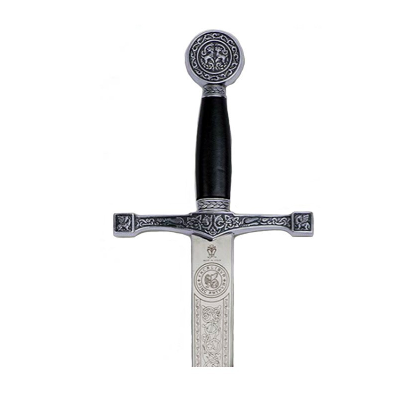 Espada Excalibur - Tamaño Cadete, plata (acero inoxidable) Marto Toledo - empuñadura