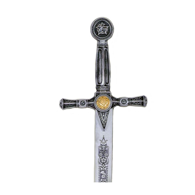 Espada Masónica - Cadete, plata (acero inoxidable) Marto Toledo - empuñadura