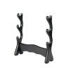Armero de Sobremesa 3 Katanas, madera negra - marto toledo - frontal