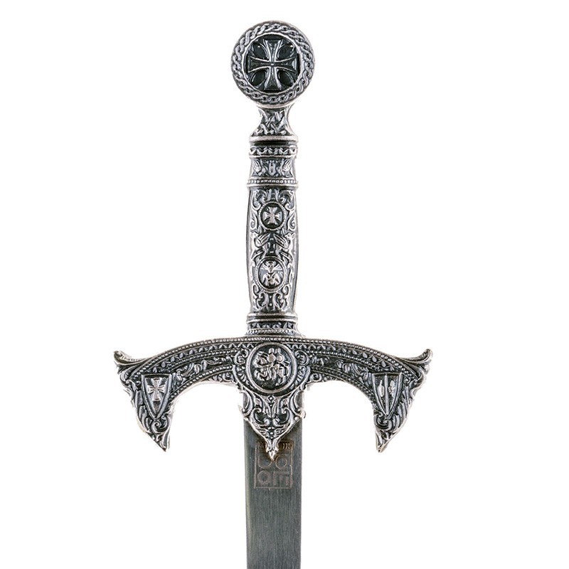 Templar Letter Opener, silver (stainless steel) Marto Toledo - hilt detail