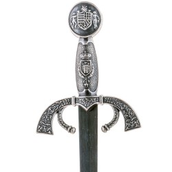 Great Captain Letter Opener, silver (stainless steel) Marto Toledo - hilt detail