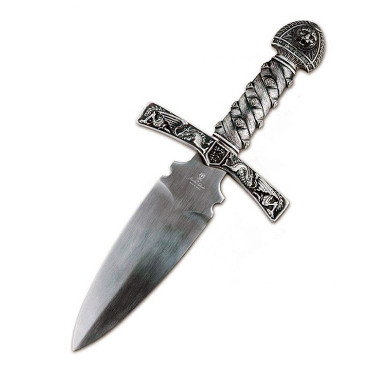 Daga Ricardo Corazón de León, plata (acero inoxidable) Marto Toledo - empuñadura