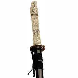 Immortal Wakizashi, ivory-style handle (stainless steel) Marto Toledo - hilt detail