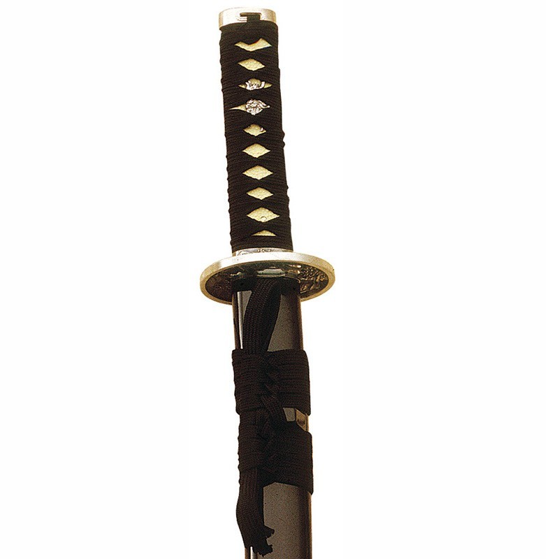 Wakizashi Negro, vaina madera (acero inoxidable) Marto Toledo - empuñadura
