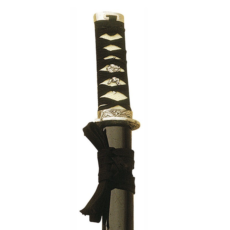 Black Tantō, Wood Scabbard (stainless steel) Marto Toledo - hilt detail