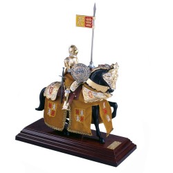 Equestrian Armor – Dragon Helmet – Gold finish (lacquered steel) – Yellow velvet – Marto Toledo – Side view