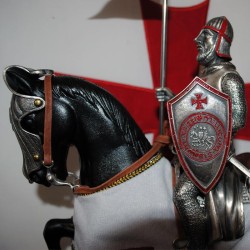 Equestrian Armor – Templar – Silver finish (lacquered steel) – Marto Toledo – Knight