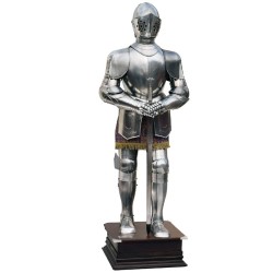 Armadura Medieval Lisa, tamaño natural (acero) Marto Toledo - Vista frontal