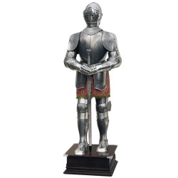 Armadura Medieval Grabada, tamaño natural (acero) Marto Toledo - Vista frontal