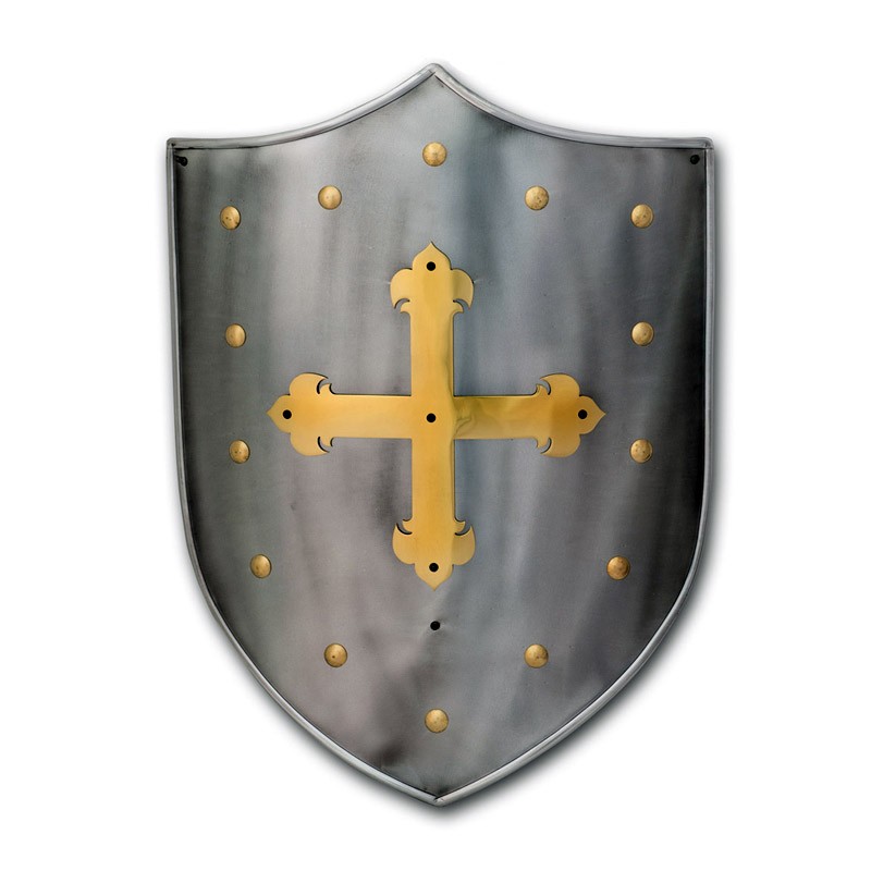 Escudo Medieval-Cruz Templaria Latón_Marto-Toledo
