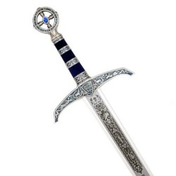 Espada Robin Hood con grabado al ácido, plata (acero inoxidable) Marto Toledo - frontal