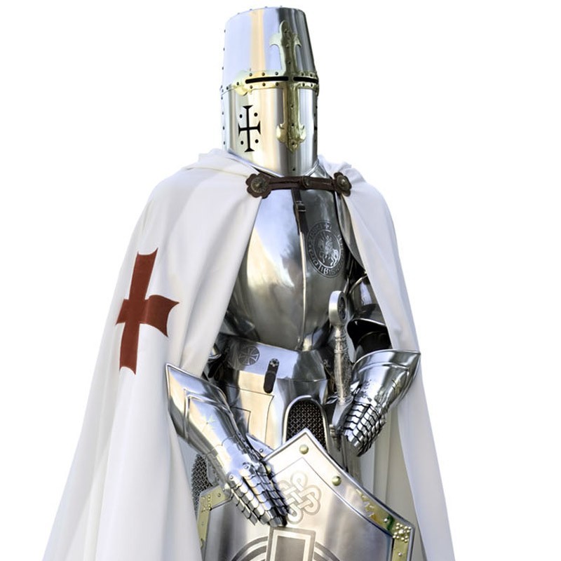 Templar Seal Armor, full size (steel) Marto Toledo – Helmet and chest detail