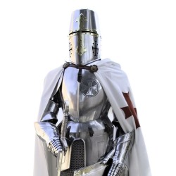 Armadura Cruz Templaria, tamaño natural (acero) Marto Toledo - Detalle casco y pecho