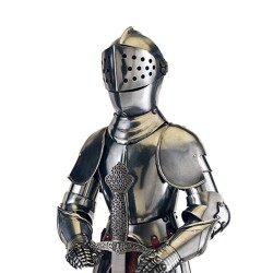 Armadura Lisa, tamaño mediano (acero) Marto Toledo - Detalle casco y pecho