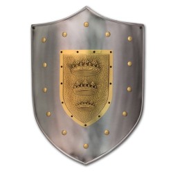 King Arthur’s Crowns Shield, brass (stainless steel) Marto Toledo - frontal