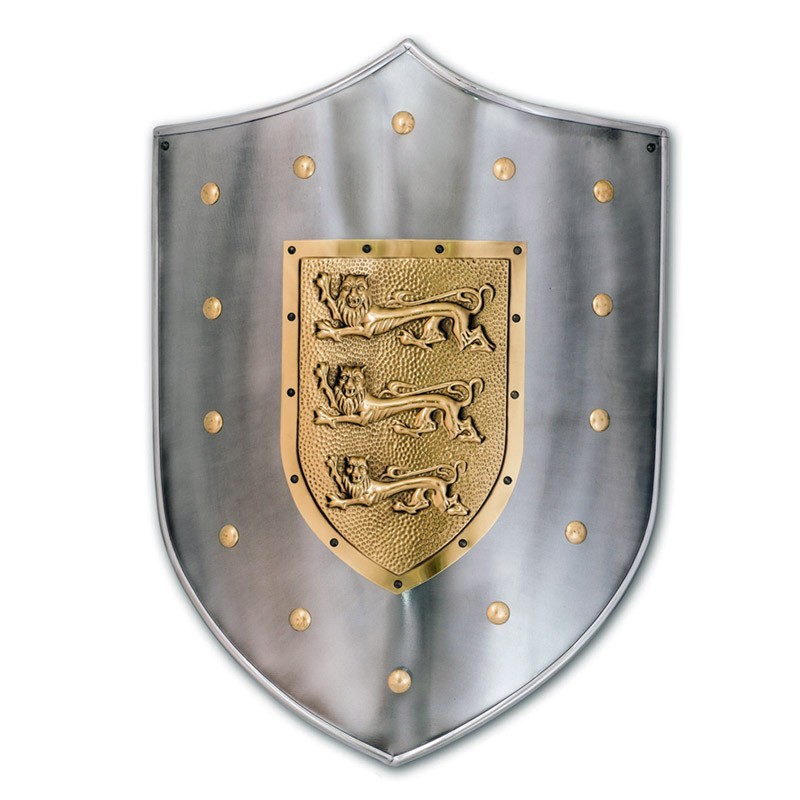 Richard the Lionheart Shield, brass (stainless steel) Marto Toledo - frontal