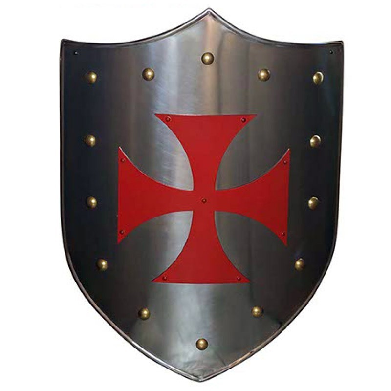 Knight Templar Shield, red brass (stainless steel) Marto Toledo - frontal