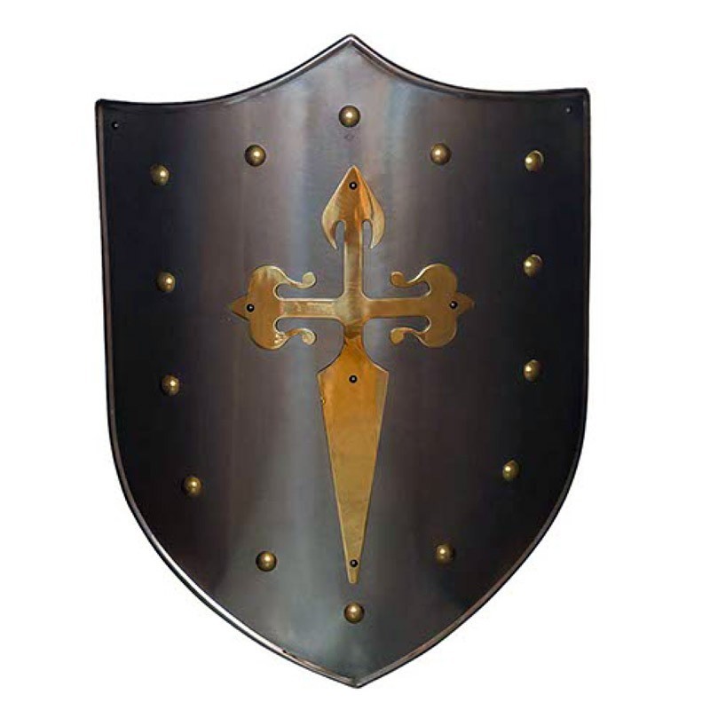 Escudo Cruz Santiaguista, Latón (acero inoxidable) Marto Toledo - frontal