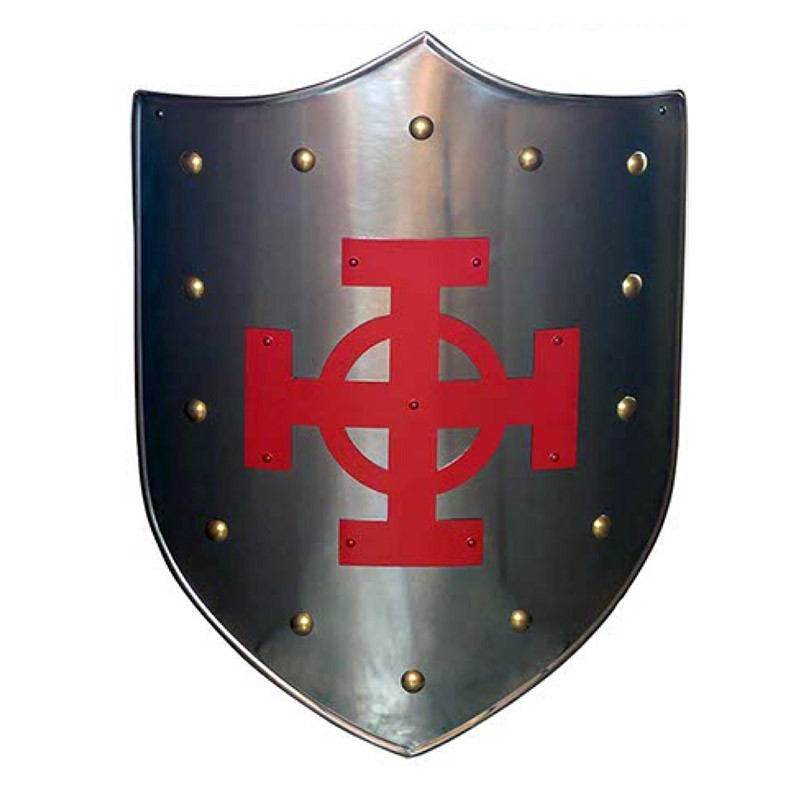 Celtic Cross Shield, red brass (stainless steel) Marto Toledo - frontal