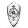 Large Templar Knight Shield, Acid Etching (stainless steel) Marto Toledo - frontal