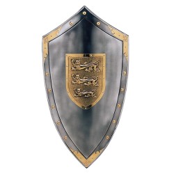 Large Shield of Lions Richard the Lionheart, brass (stainless steel) Marto Toledo - frontal
