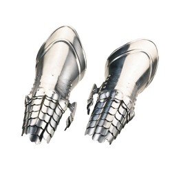 Par Guanteletes Lisos, Tamaño Natural (acero inoxidable) - Marto Toledo - Frontal