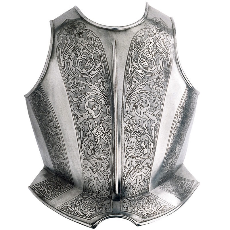 Acid-Etched Natural Breastplate, Life-size (stainless steel) Marto Toledo - Frontal