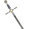 Espada Masónica con grabado al ácido, plata (acero inoxidable) Marto Toledo - frontal
