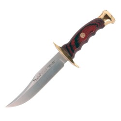 Cuchillo Bowie 14 (25,5 cm), Madera Prensada Coral (Mo. Vanadio) – Muela España – Frontal