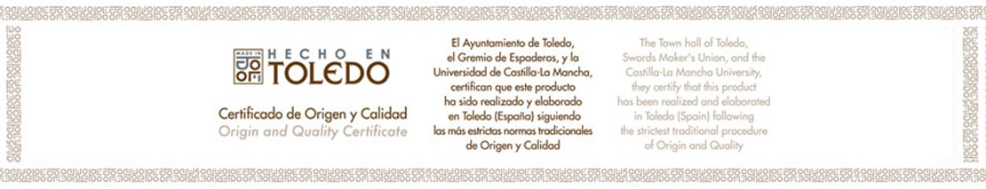 Certificate of Origin and Quality Made in Toledo